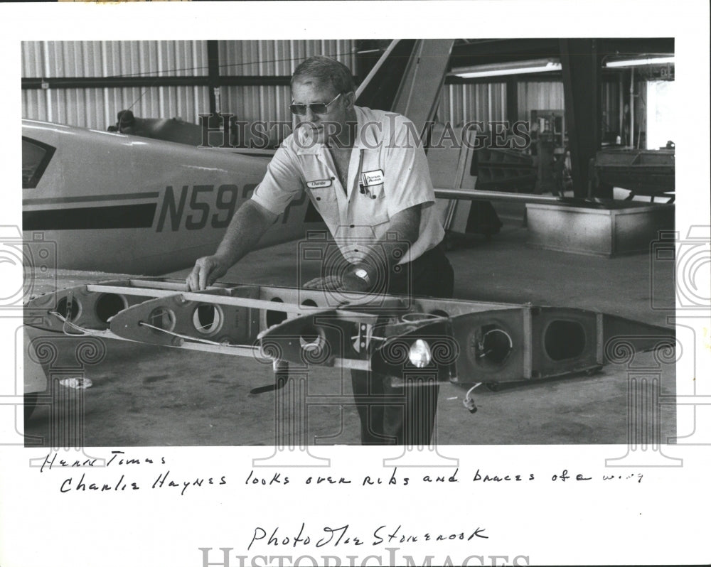 1986 Charlie Haynes ribs braces wing Plane - Historic Images