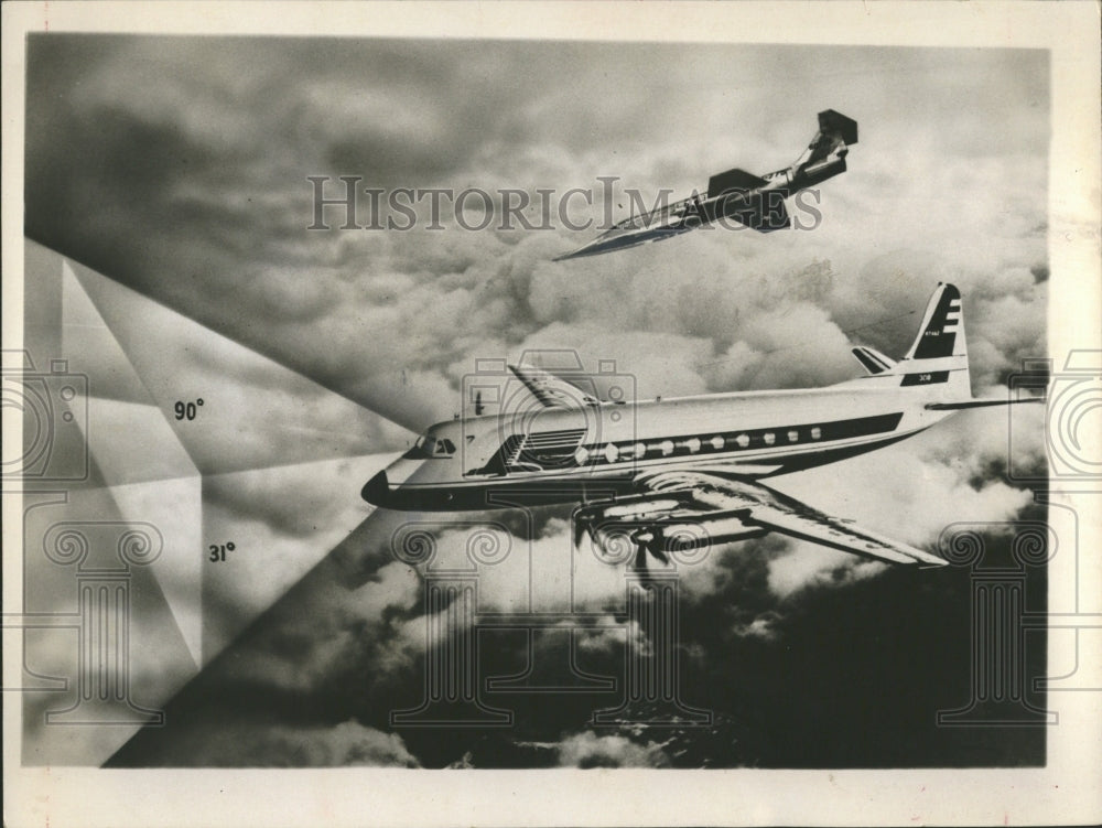 1968 Two planes flying sky graphic angle Sn - Historic Images