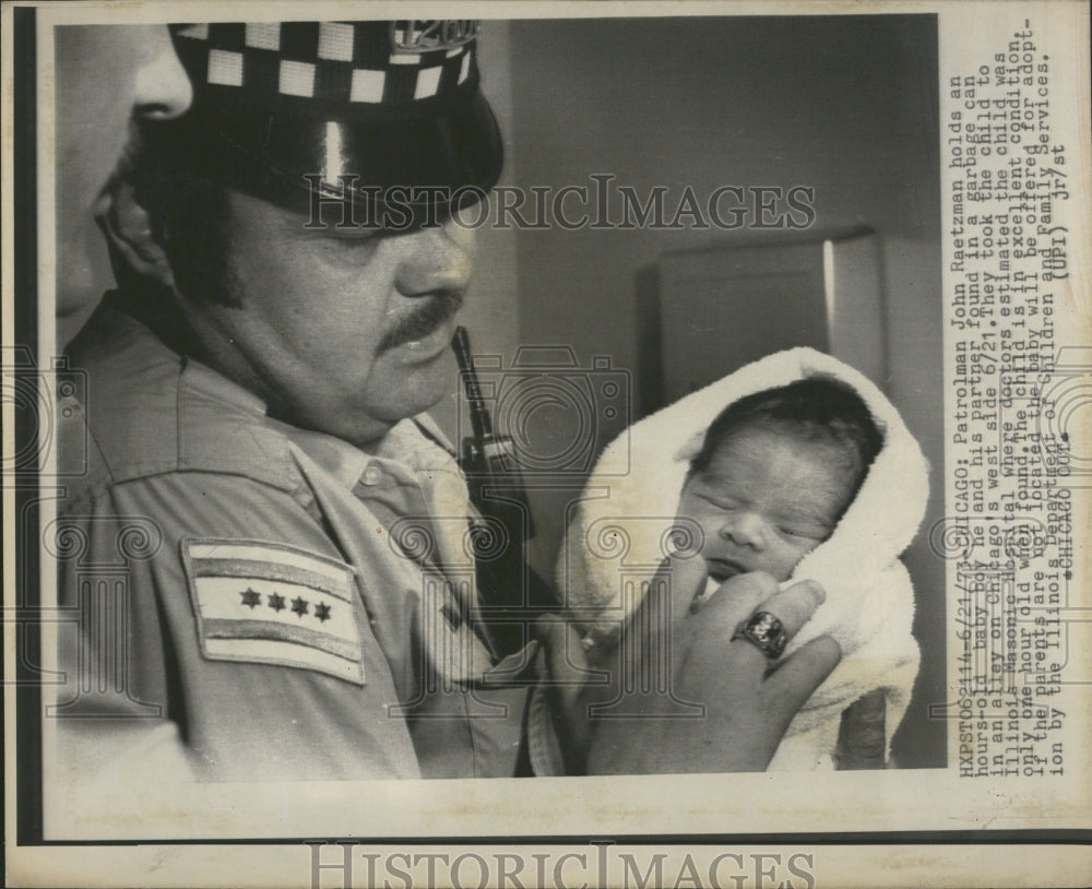 1973 Patrolman John Raetzman Old baby boy C - Historic Images