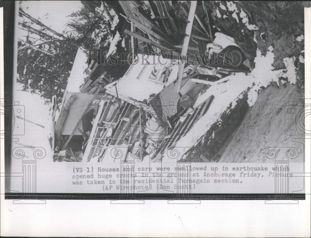 Press Photo Aftermath of Anchorage Earthquake - Historic Images