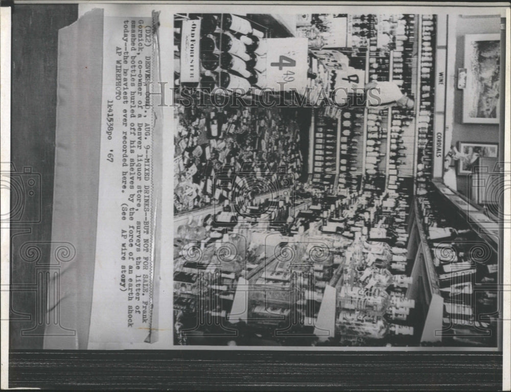 1967, Frank Gornick liquor store smashed bot- RSA06415 - Historic Images