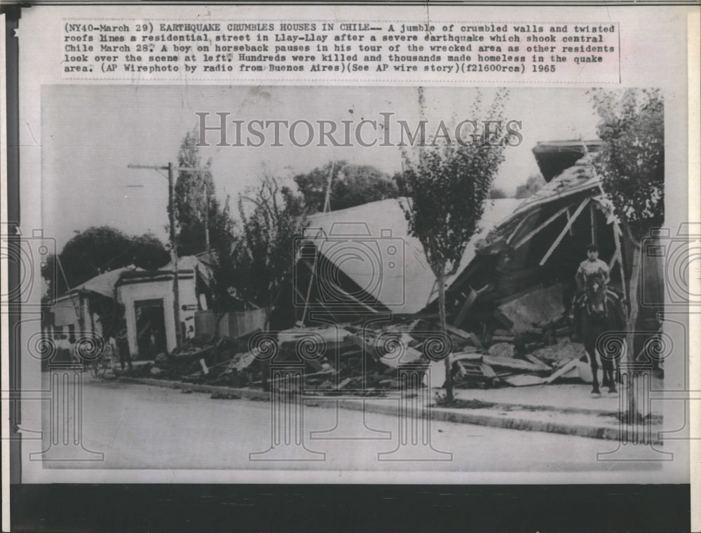 1965 Earthquake Crumbles Houses In Chile - Historic Images