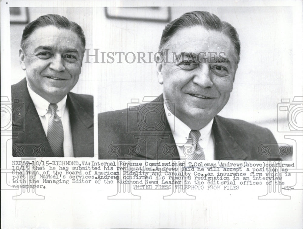 1955 Internal Revenue commissioner T Colema - Historic Images