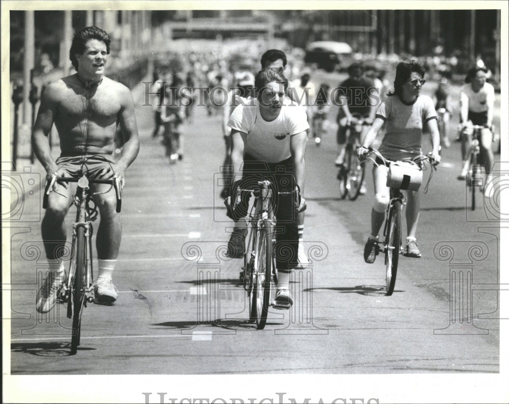 1984 Bikers Ride Southbound Columns drive C - Historic Images