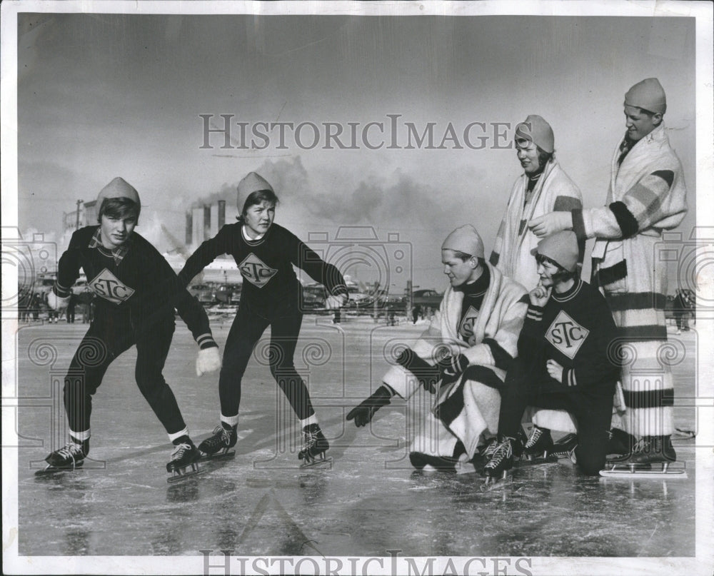 1954 Skating Ice Champs Michigan - Historic Images