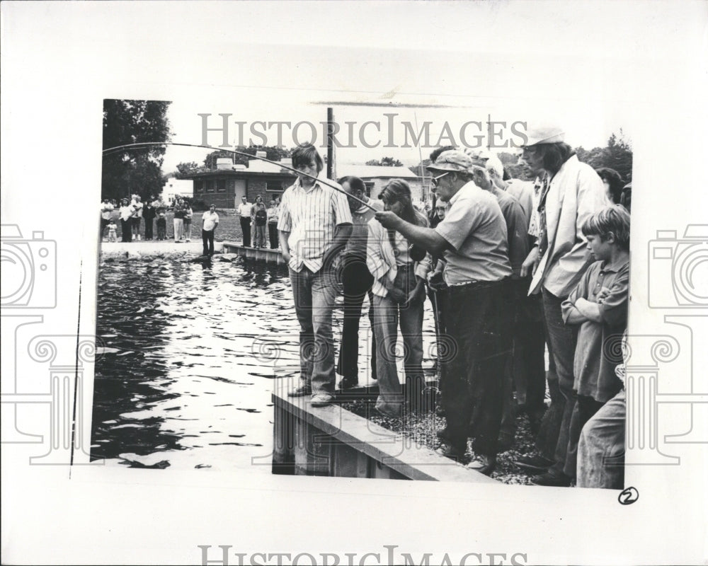 1975 of a Crowd of Fisherman Along the Atla-Historic Images