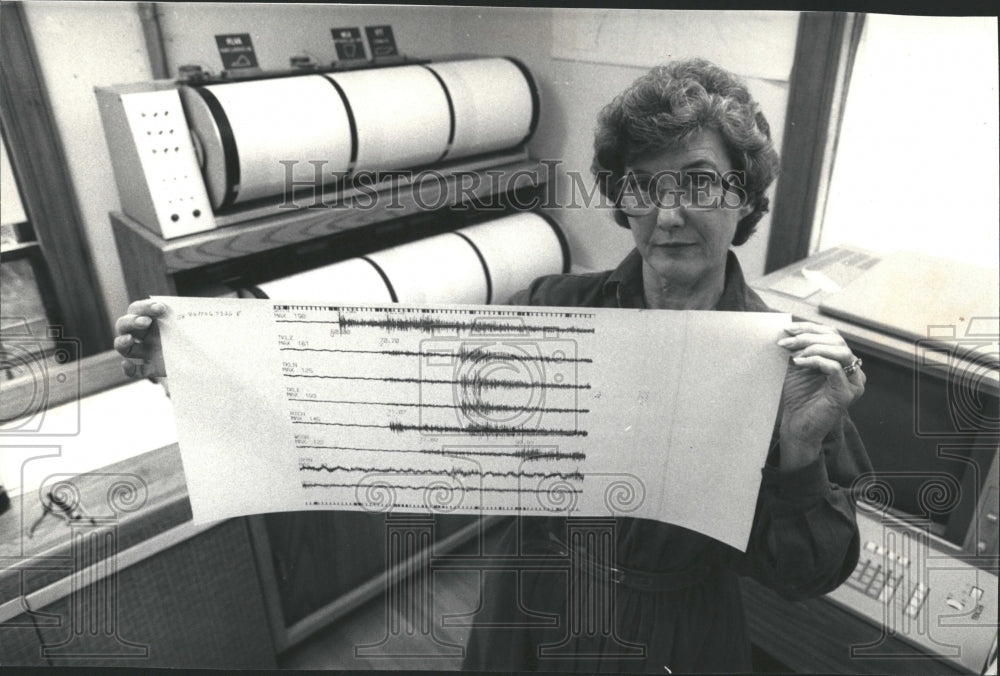 1986 Ann Metzger seismologist Tennessee Ear - Historic Images