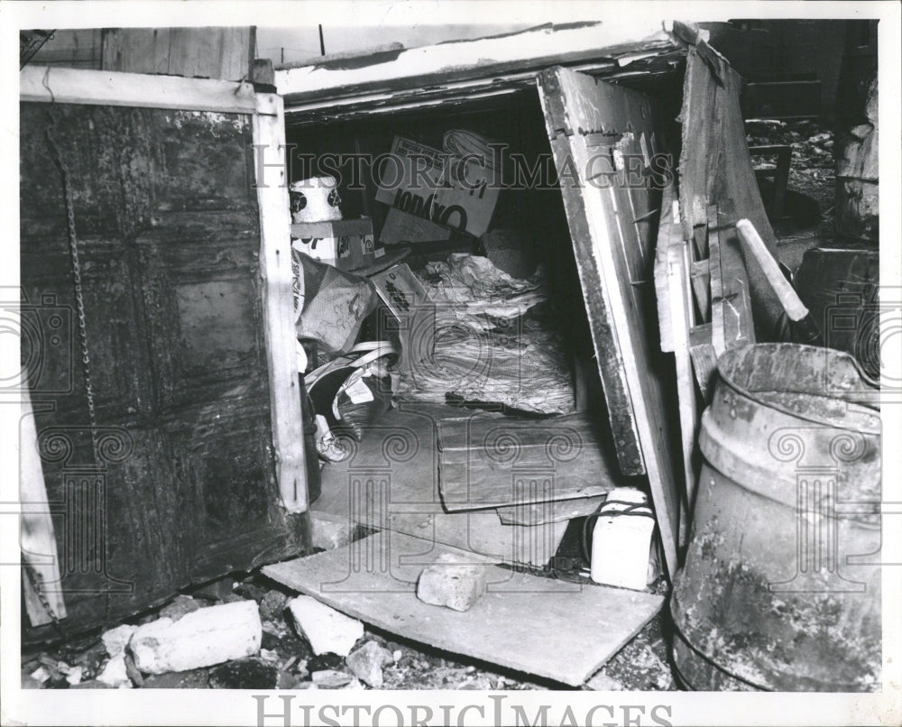 1961 Dad bedroom hut spotlighted Story - Historic Images