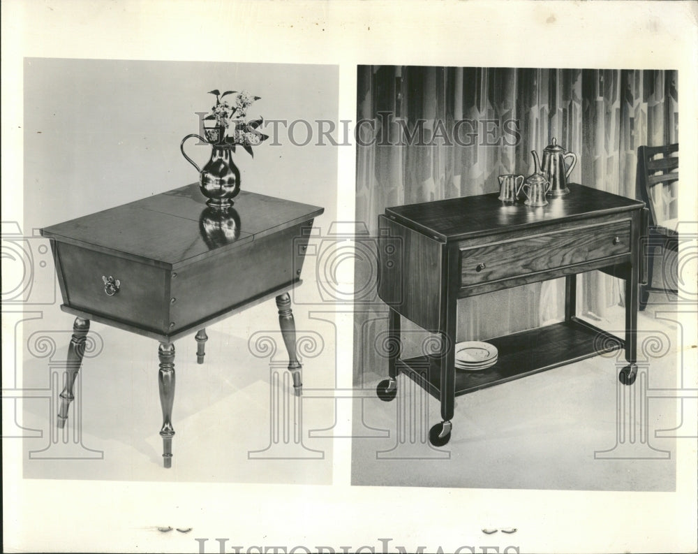 1959 Dual Purpose Piece Of Furniture, Cart - Historic Images