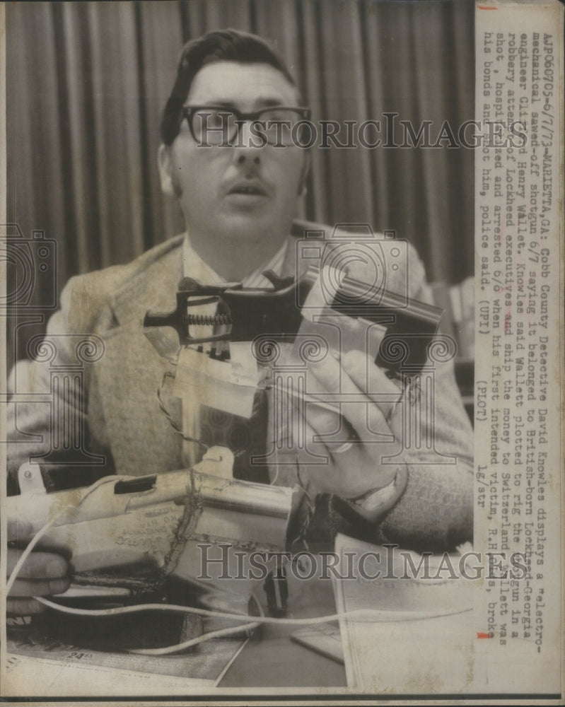 1973 Press Photo Cobb County Detective David Knowles- RSA07497 - Historic Images