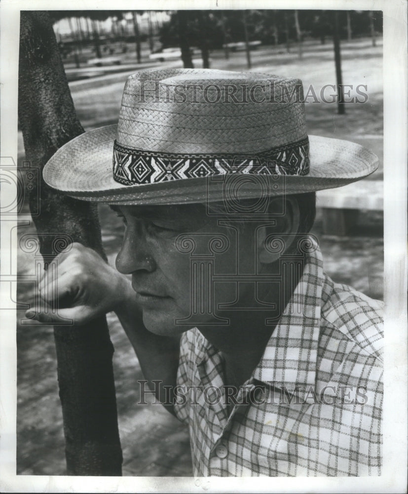 1968 Press Photo male model wearing Stetson Planter Hat- RSA07755- Historic Images