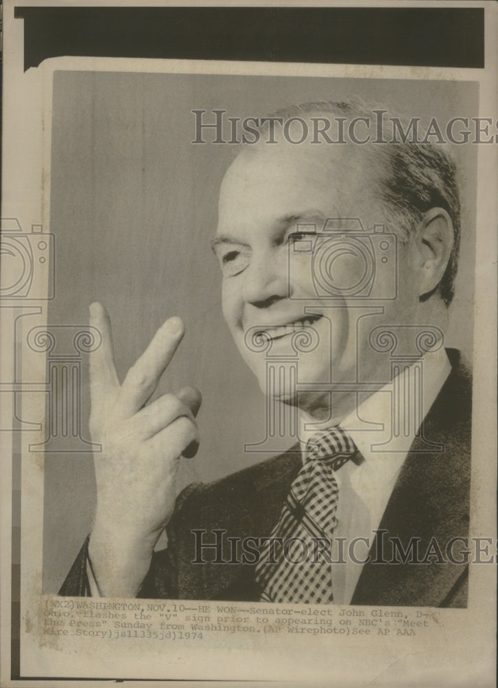 1974 Senator Elect John Glenn Appears on NB - Historic Images