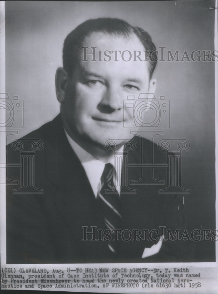 1958 Photo Case Institute Of Technology President Dr T - Historic Images