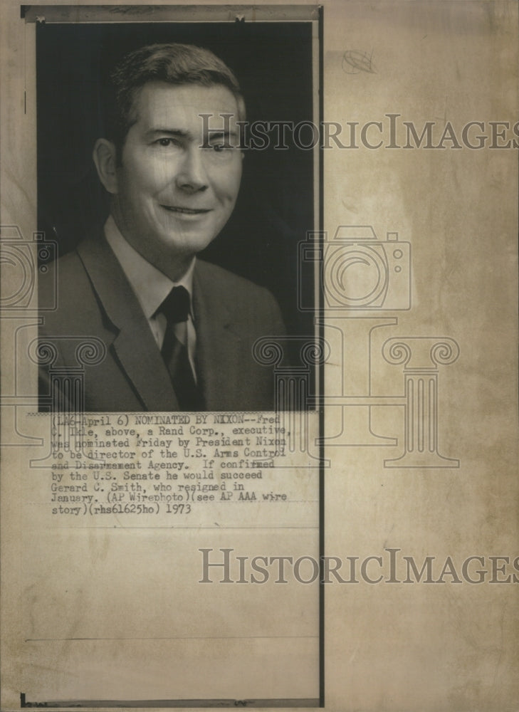 1973 Press Photo Fred C. Ikle Nominated to be Director - Historic Images