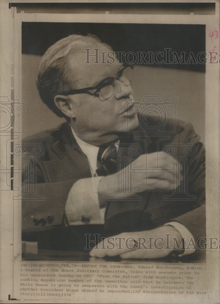 1974 Rep. Edward Hutchison, R-Mich., a memb-Historic Images