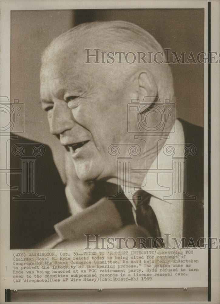 1969 Retiring FCC Chairman Hyde News Conf - Historic Images