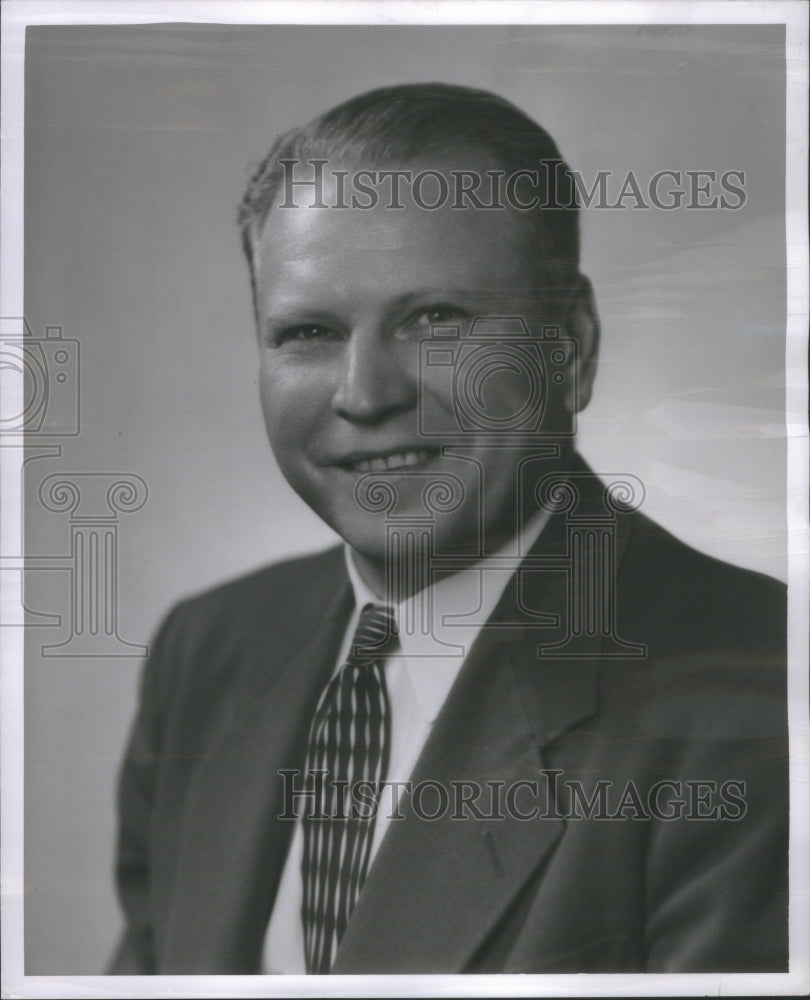 1953 Press Photo Howard L. Johnson Principal Emily Grif - Historic Images