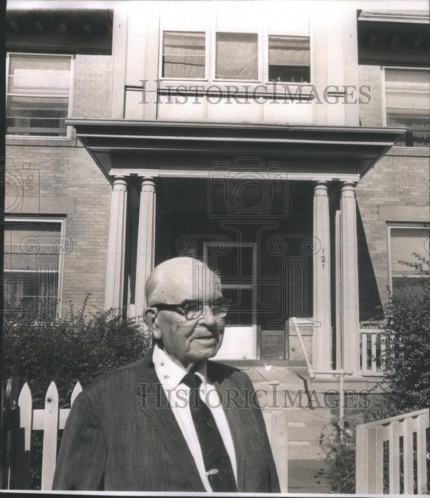 1967 Rev Baber Outside Halfway House - Historic Images