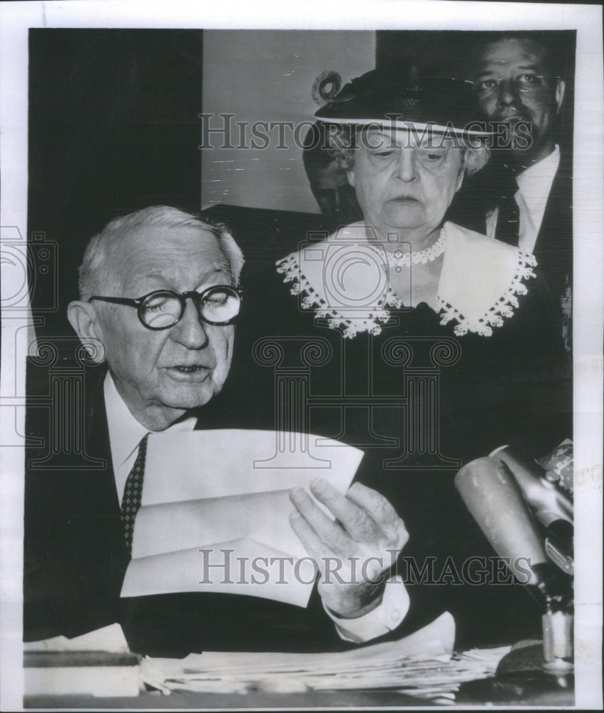 1956 Press Photo Senator Walter F. George And Wife- RSA09063 - Historic Images