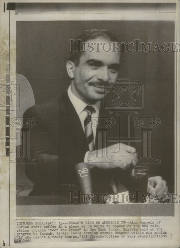 1959 New york America TV king Hussein Jorda - Historic Images