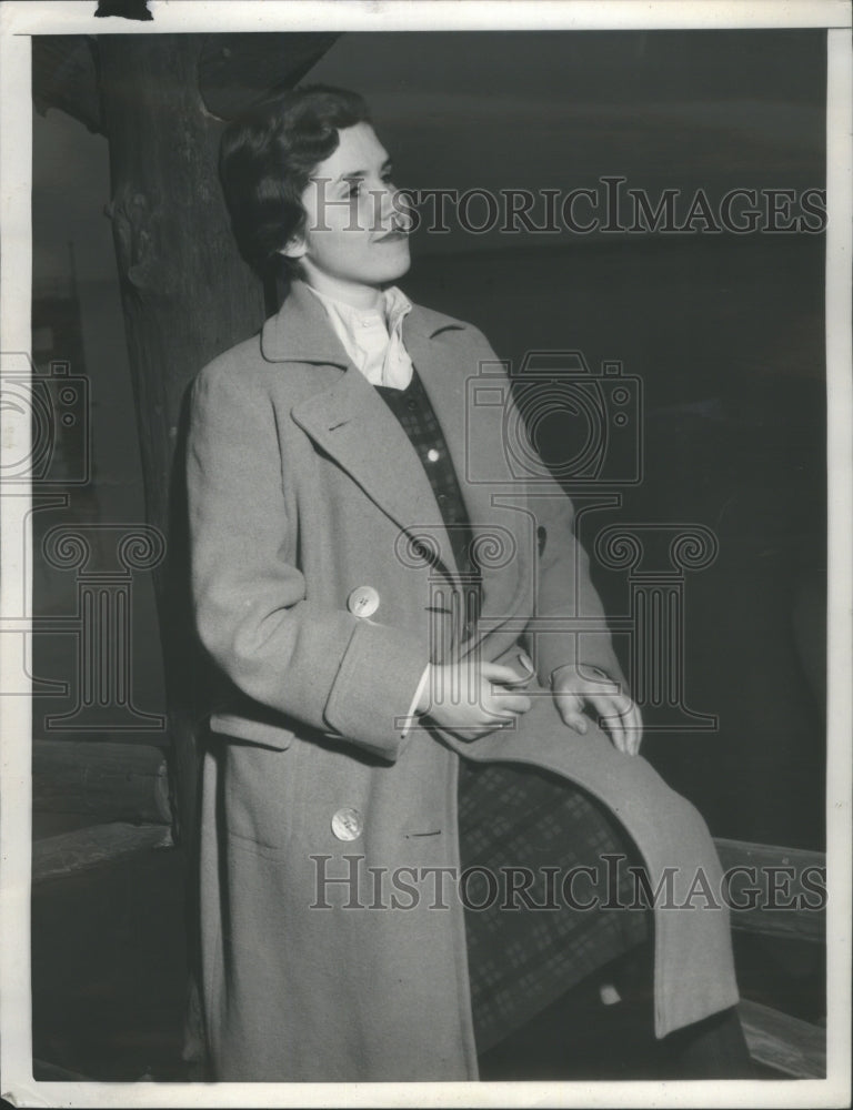 1954 Mitzi Thurber  Detroit Society Coat - Historic Images