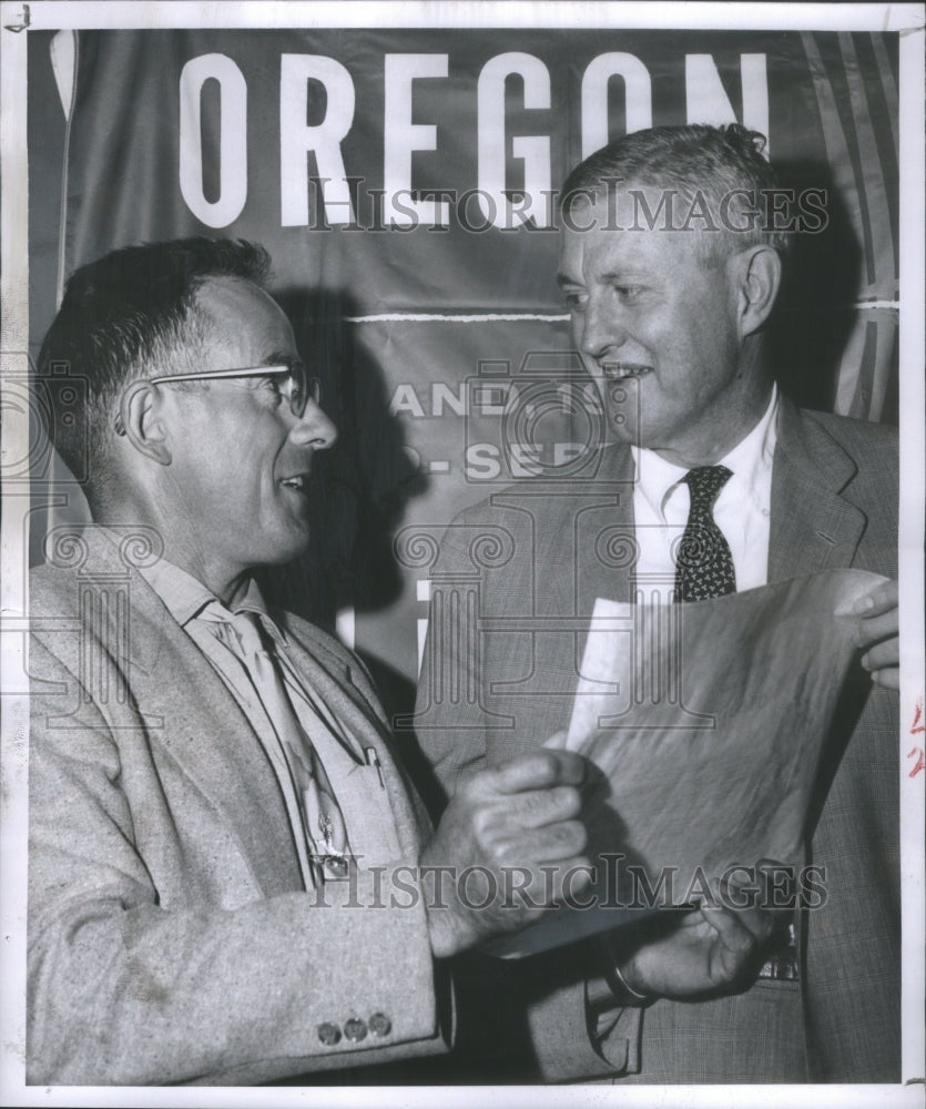 1958 Mayor Will Nicholson Oregon Centennial - Historic Images