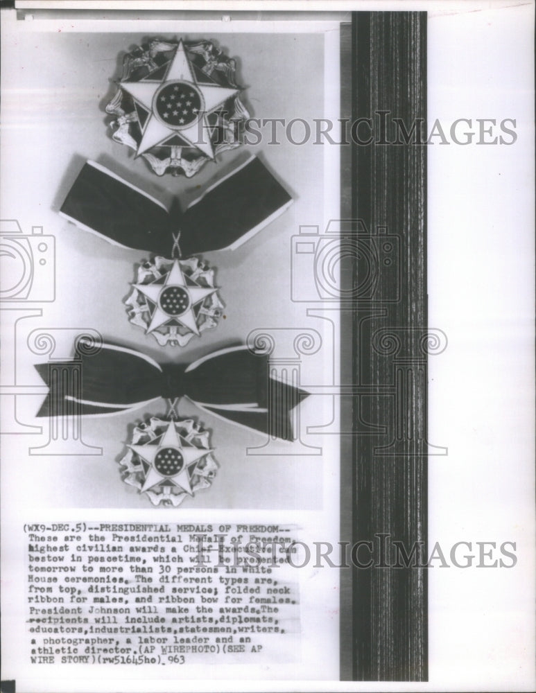 1963 Press Photo U.S. Presidential Medals of Freedom- RSA10541 - Historic Images