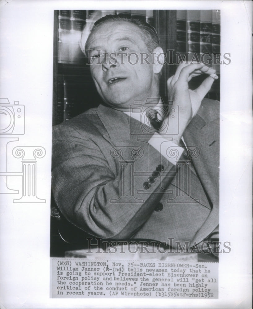 1952 Senator William Jenner Indiana-Historic Images