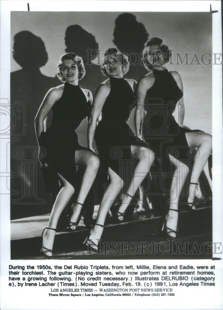 1991 Press Photo During the 1950s,The Del Rubio Triplet- RSA11317 - Historic Images