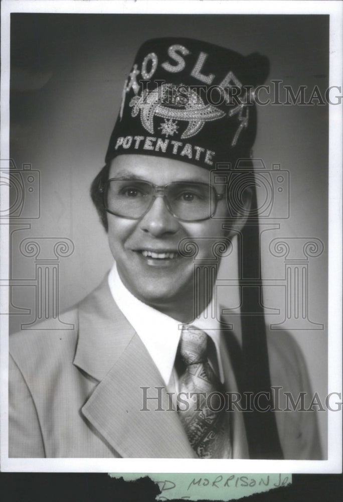 1977 Press Photo Shriner Fred R. Morrison Jr.- RSA11329 - Historic Images