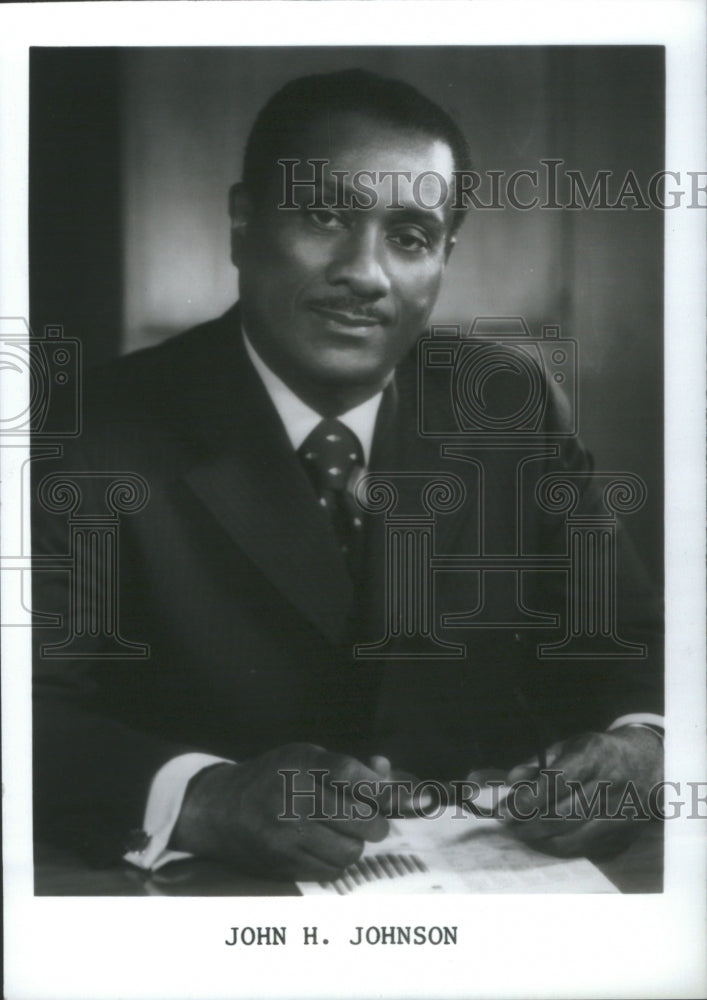 1985 Press Photo John H. Johnson Publisher - Historic Images