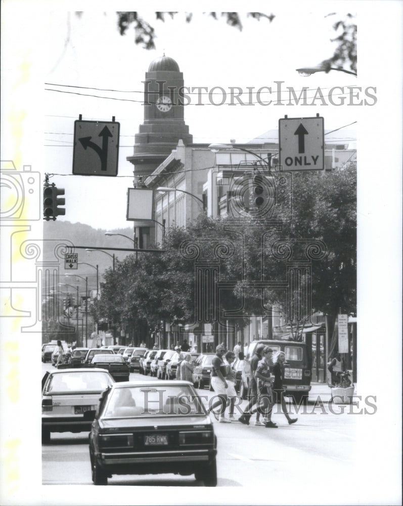 1988 Press Photo Michigan citie Downtown West branch- RSA11439 - Historic Images