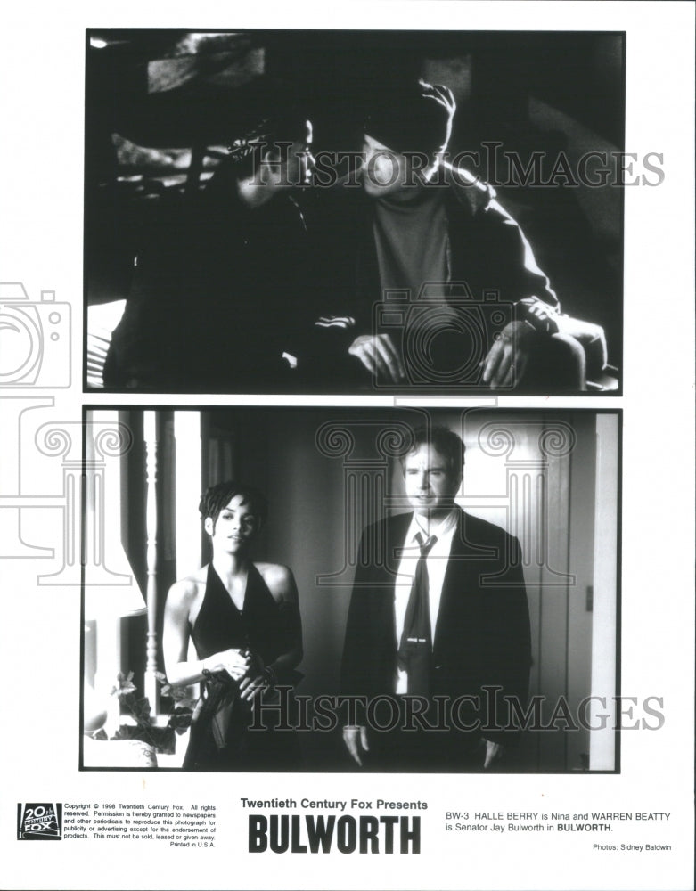 1998 Press Photo BW3 Halle Berry Nina Warren Beatty Sen- RSA11615 - Historic Images