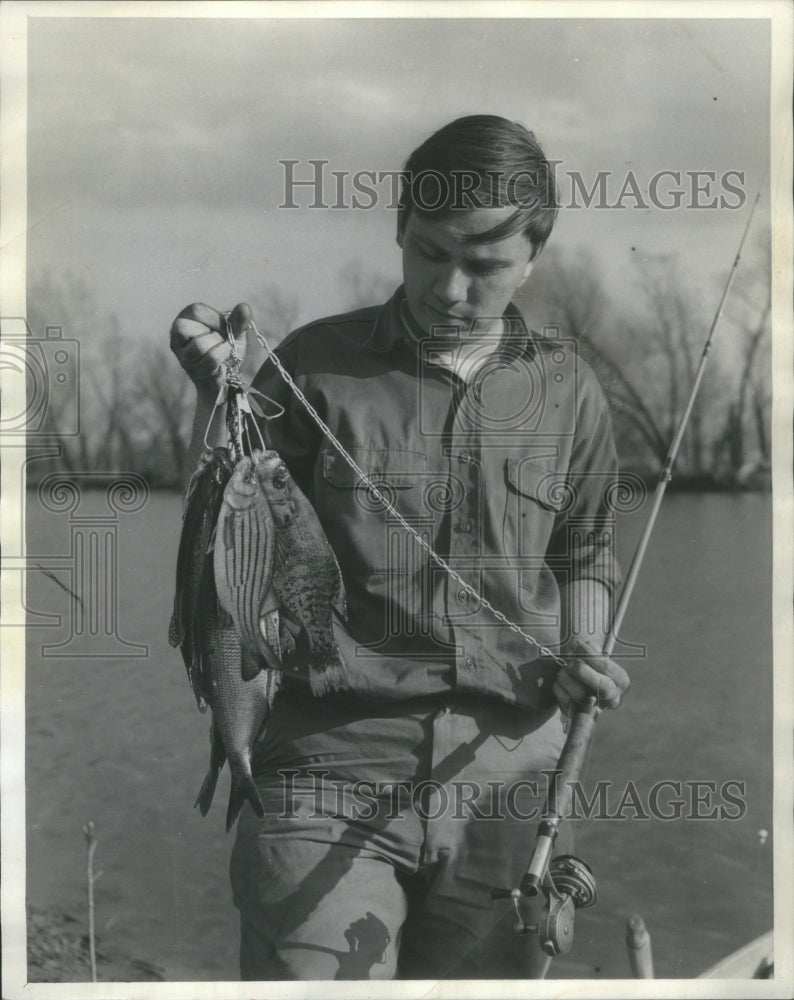 1966 Press Photo Tom Mrakava Chicago picked stringer of- RSA12219 - Historic Images