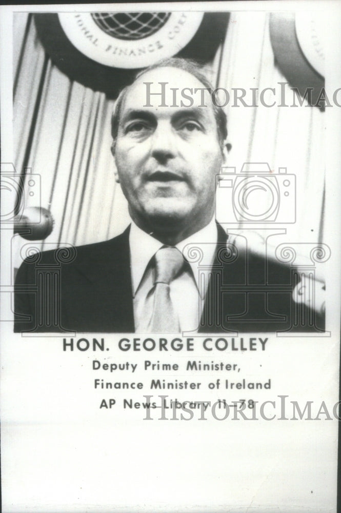 1978 George Colley Deputy Prime Minister Fi - Historic Images