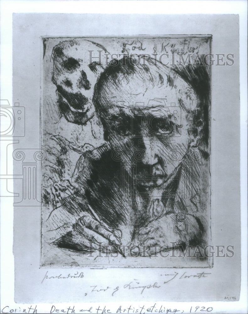 1993 Lovis Corinth work paper Johnson Fine - Historic Images