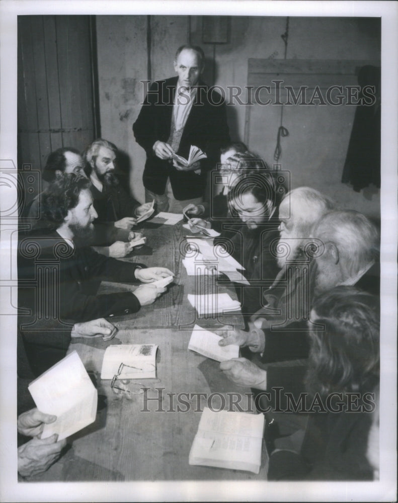 1950 Press Photo Georg Lang Producer Passion Play Rehea- RSA12545 - Historic Images