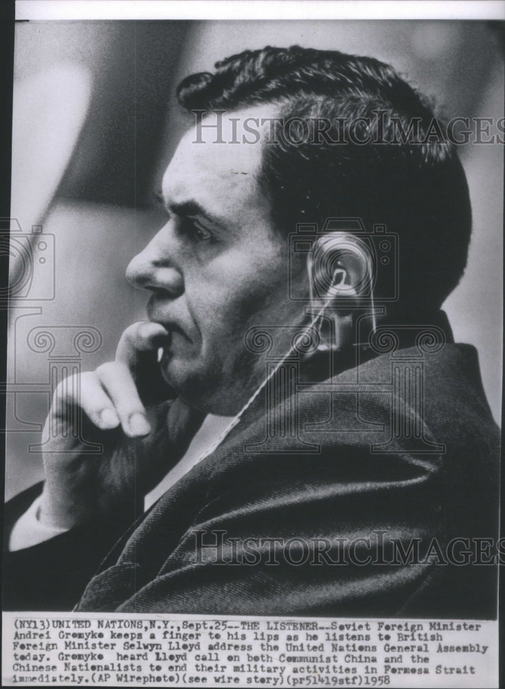 1958 Soviet Foreign Minister Andrei Gromyko-Historic Images