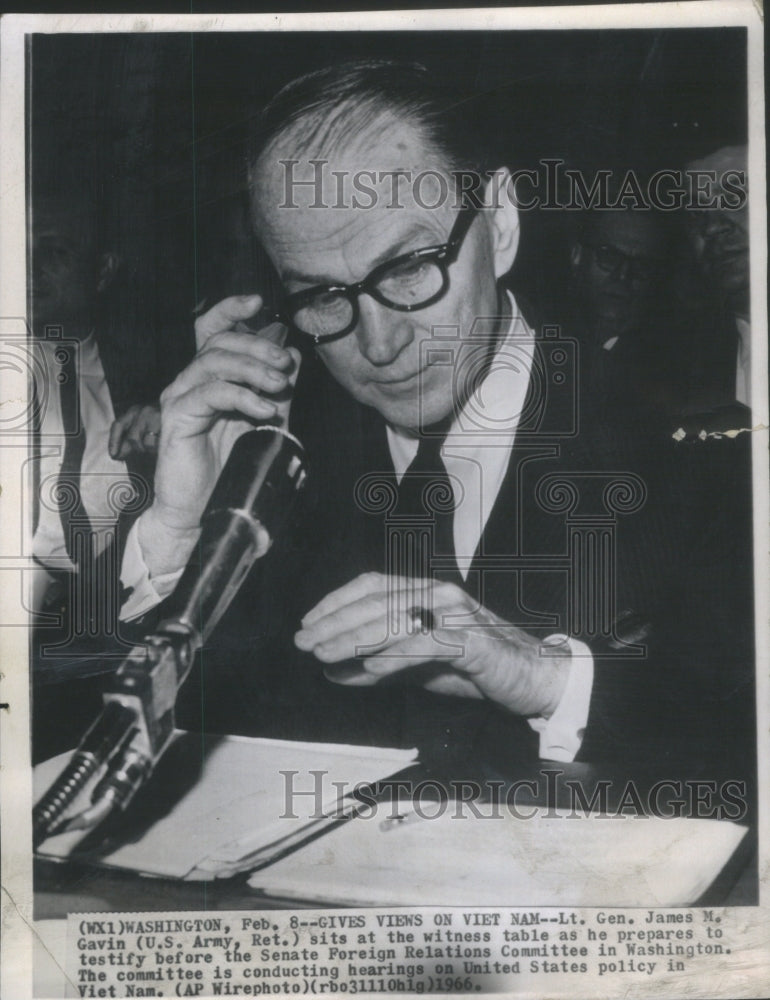 1966 Lt. Gen. James M. Gavin U.S. Army Reti - Historic Images