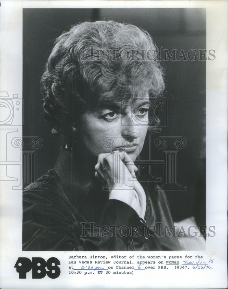 1976 Press Photo Barbara Hinton, editor of the women&#39;s- RSA13127 - Historic Images