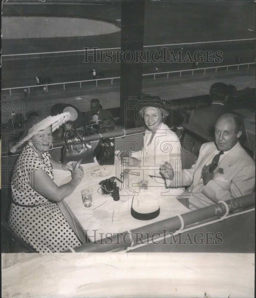 1952 The Paddock Club Races People at Lunch - Historic Images