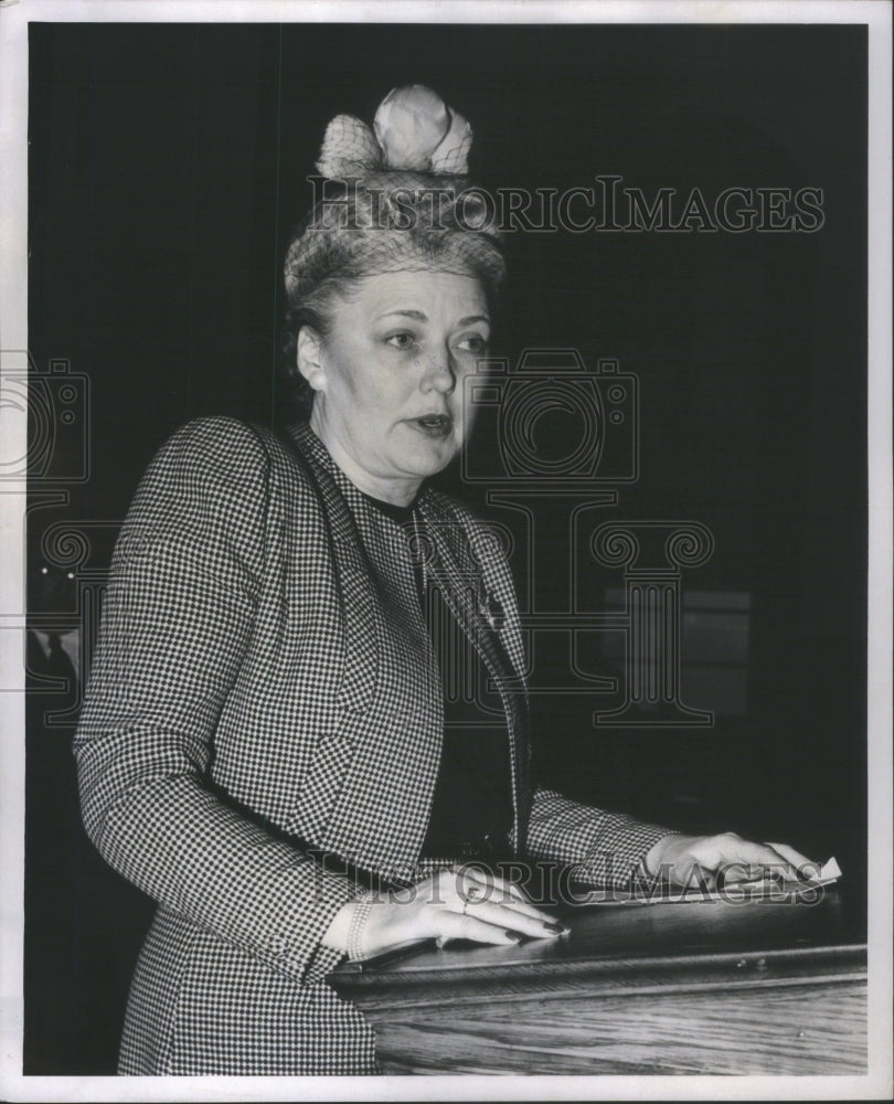 1947 Press Photo Mary C. Schulz President Detroit Teach- RSA13531 - Historic Images