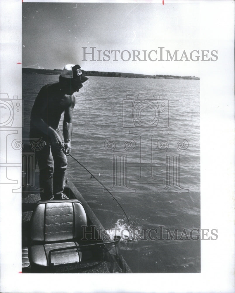 1979 Press Photo Fishing Richard Gasaway - Historic Images