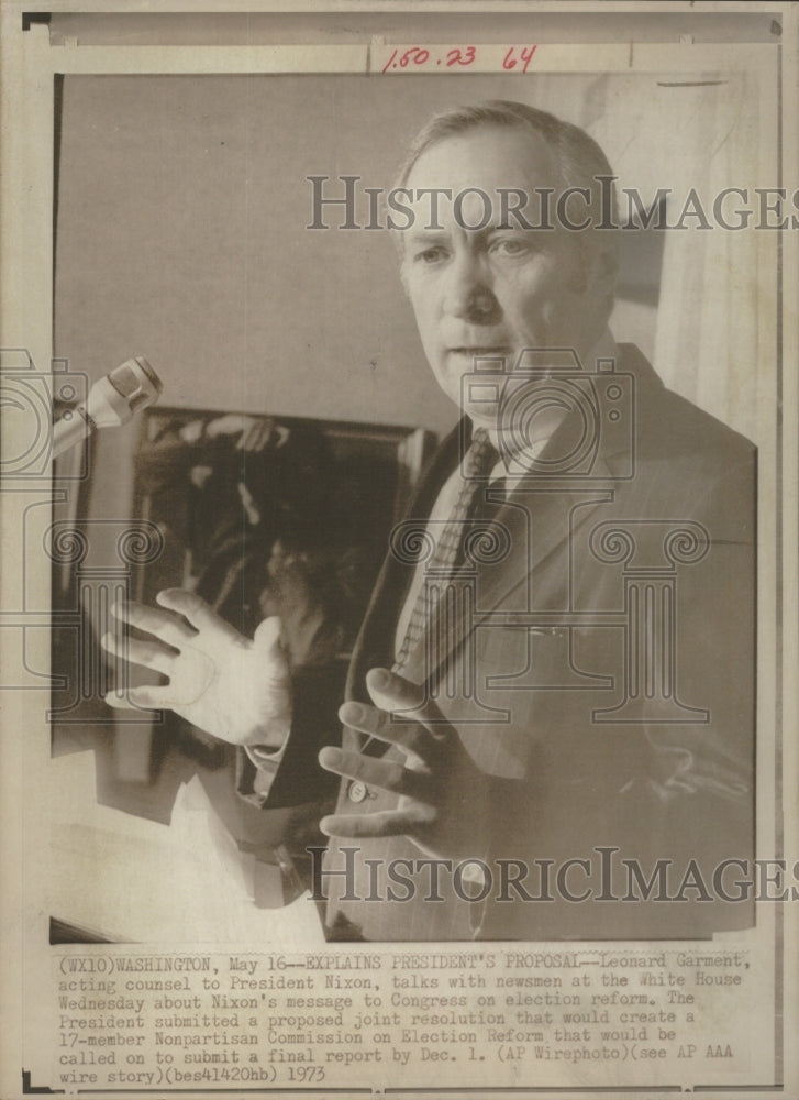 1973 Leonard Garment, acting counsel to Pre - Historic Images