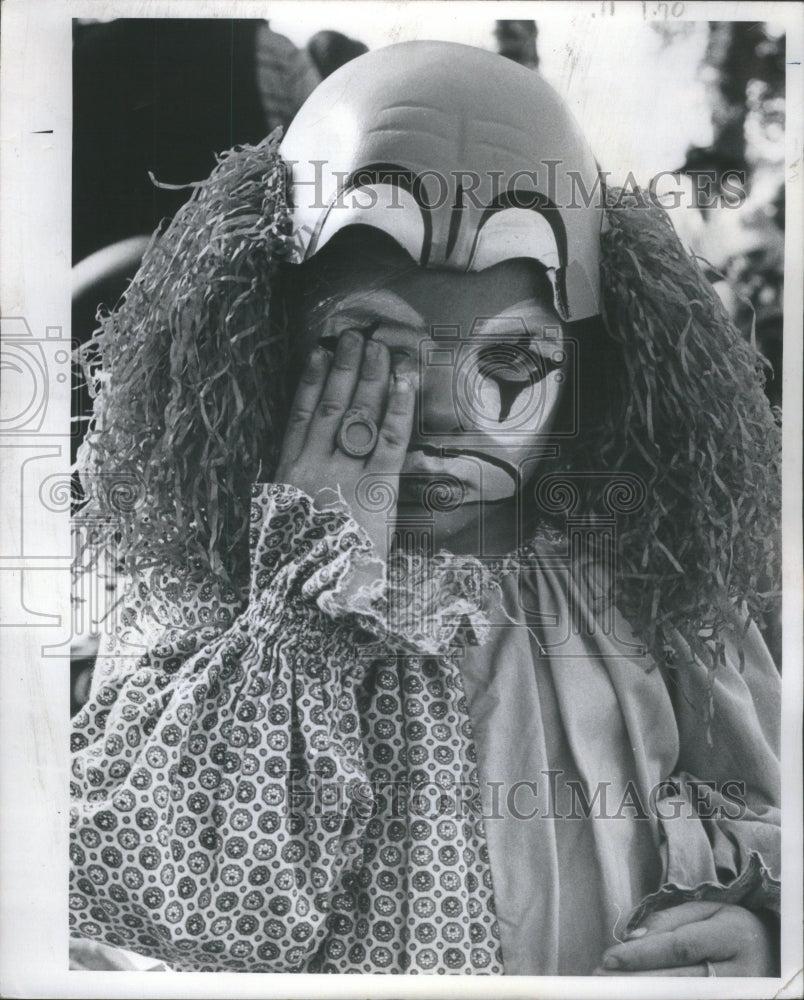 1971 Cindo Tidwell Kids Parade Clown Dress - Historic Images