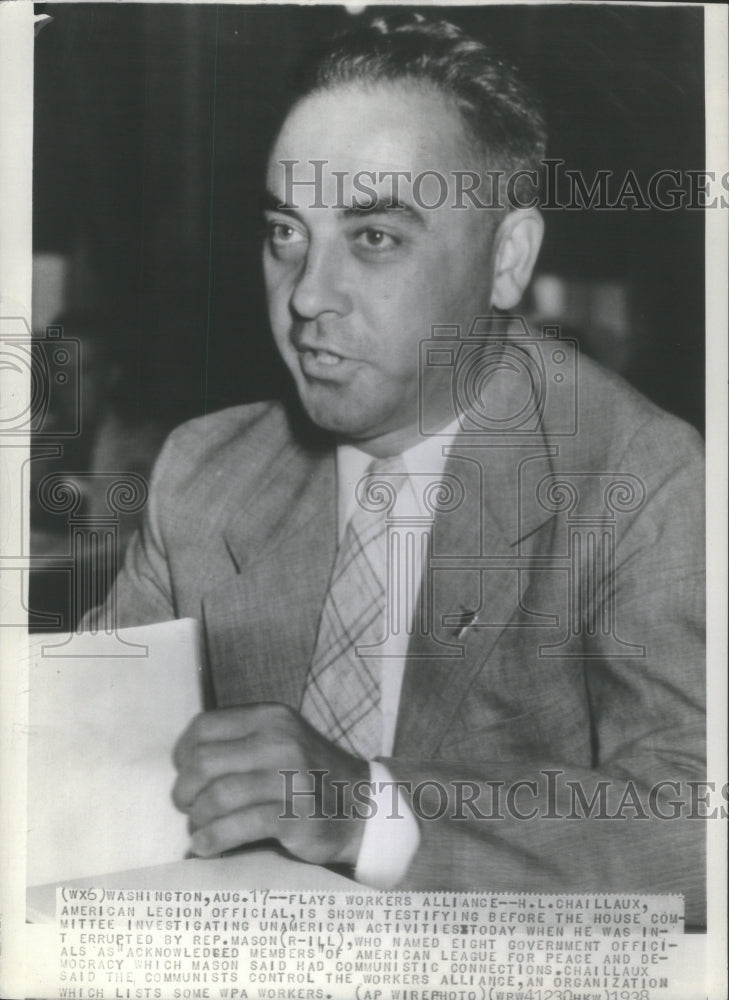 1938 Press Photo America Chaillaux UnAmerican Mason- RSA14609 - Historic Images