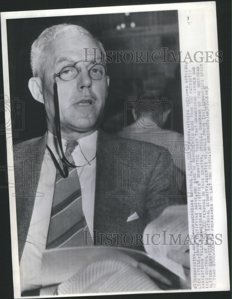 1938 Press Photo Un Americans Control Steele Witness- RSA14611 - Historic Images