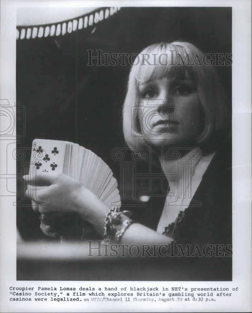 1968 Press Photo Croupier Pamela Lomas Casino Society- RSA15105 - Historic Images