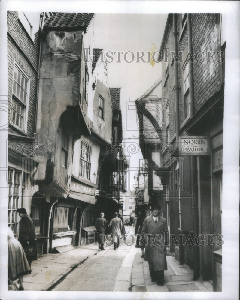 1953 Ancient Street York House Shops - Historic Images