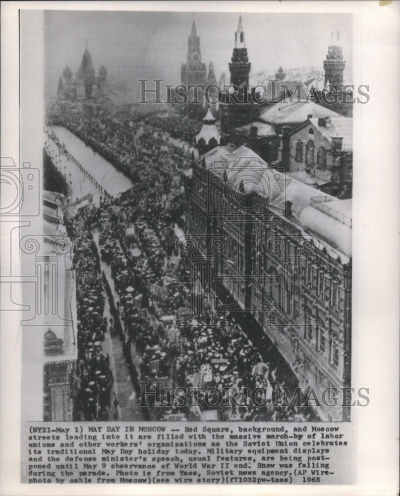 1965 Red Square May Day Parade Labor Unions - Historic Images